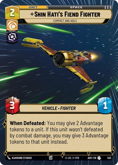 Shin Hati's Fiend Fighter - Compact and Agile (455) (Hyperspace) (455) [Ashes of the Empire] - for just $0.30! 