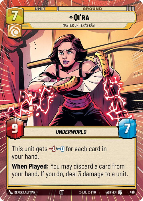 Qi'ra - Master of Teras Kasi (490) (Hyperspace) (490) [Ashes of the Empire] - for just $0.15! 