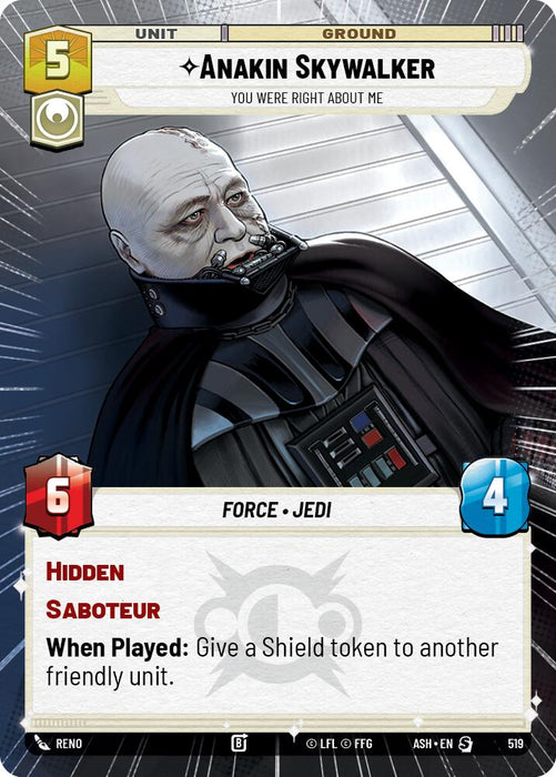 Anakin Skywalker - You Were Right About Me (519) (Hyperspace) (519) [Ashes of the Empire] - for just $0.70! 