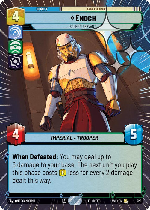 Enoch - Solemn Servant (529) (Hyperspace Foil) (529) [Ashes of the Empire] - for just $0.50! 