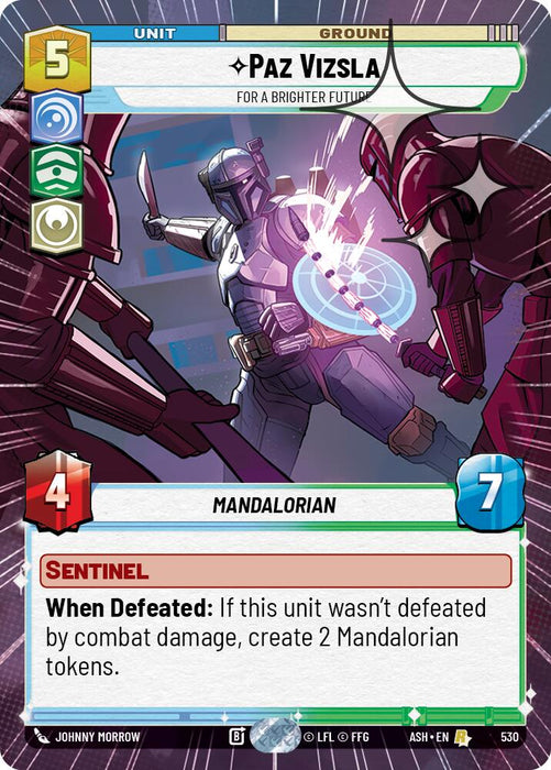 Paz Vizsla - For a Brighter Future (530) (Hyperspace Foil) (530) [Ashes of the Empire] - for just $1.15! 