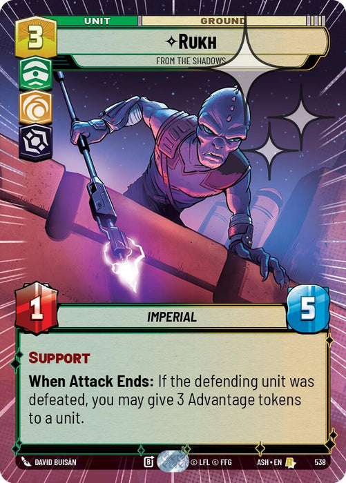 Rukh - From the Shadows (538) (Hyperspace Foil) (538) [Ashes of the Empire] - for just $0.35! 
