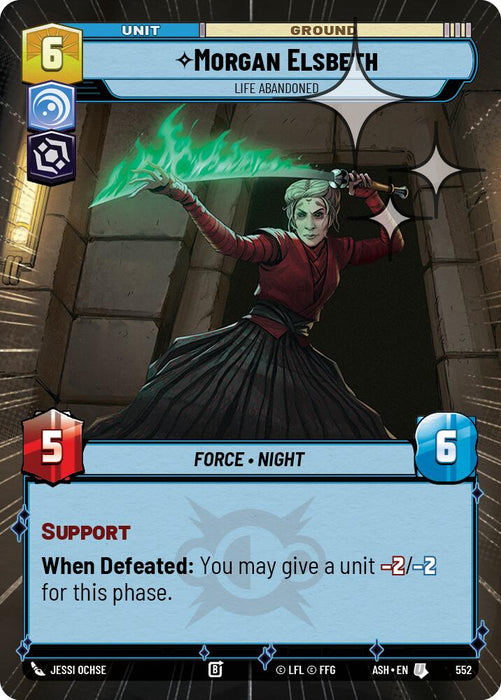 Morgan Elsbeth - Life Abandoned (552) (Hyperspace Foil) (552) [Ashes of the Empire] - for just $0.30! 
