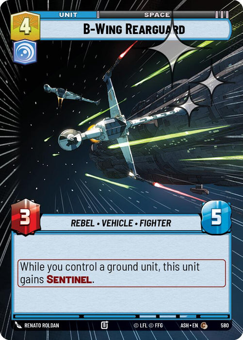 B-Wing Rearguard (580) (Hyperspace Foil) (580) [Ashes of the Empire] - for just $0.10! 