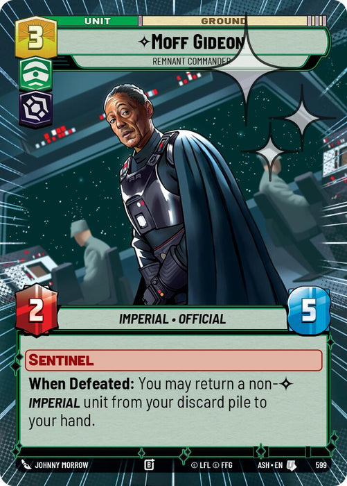 Moff Gideon - Remnant Commander (599) (Hyperspace Foil) (599) [Ashes of the Empire] - for just $0.25! 