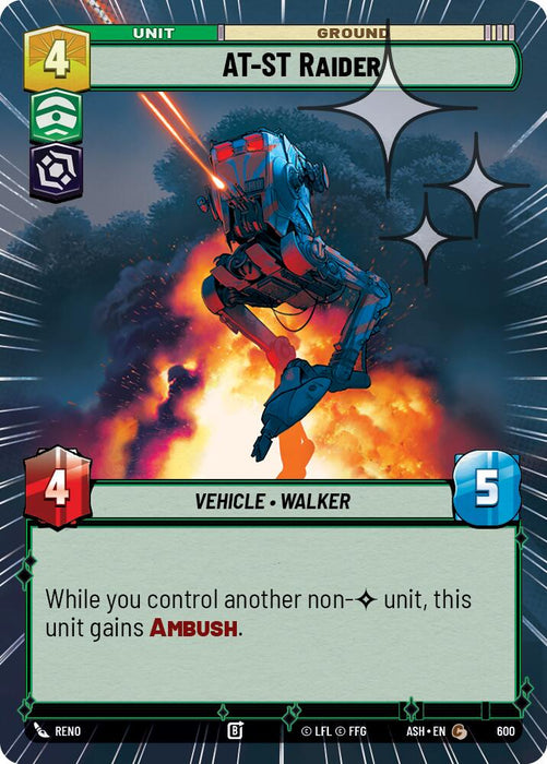 AT-ST Raider (600) (Hyperspace Foil) (600) [Ashes of the Empire] - for just $0.10! 