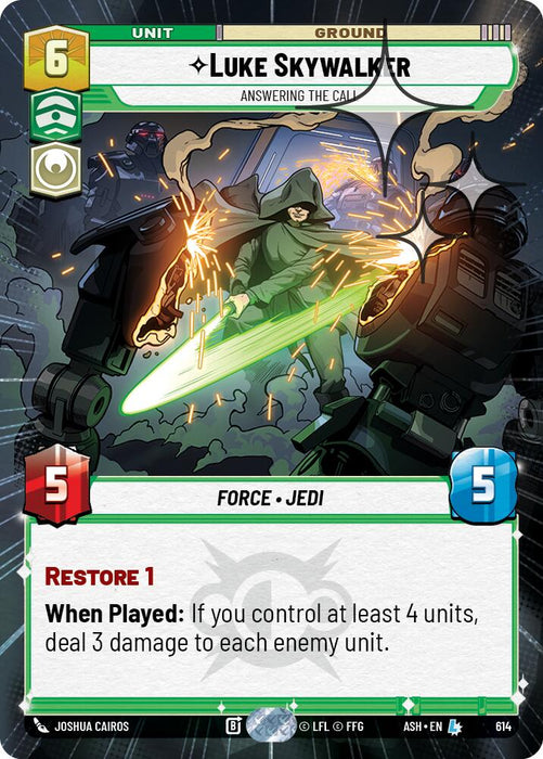 Luke Skywalker - Answering the Call (614) (Hyperspace Foil) (614) [Ashes of the Empire] - for just $5.75! 