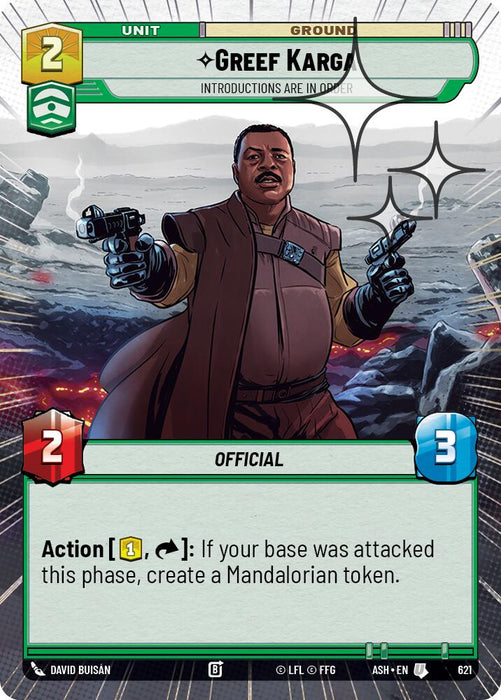 Greef Karga - Introductions are in Order (621) (Hyperspace Foil) (621) [Ashes of the Empire] - for just $0.20! 
