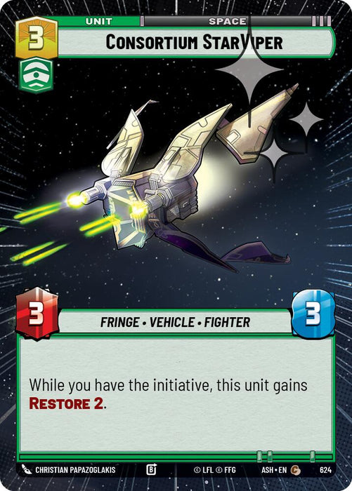 Consortium StarViper (624) (Hyperspace Foil) (624) [Ashes of the Empire] - for just $0.10! 