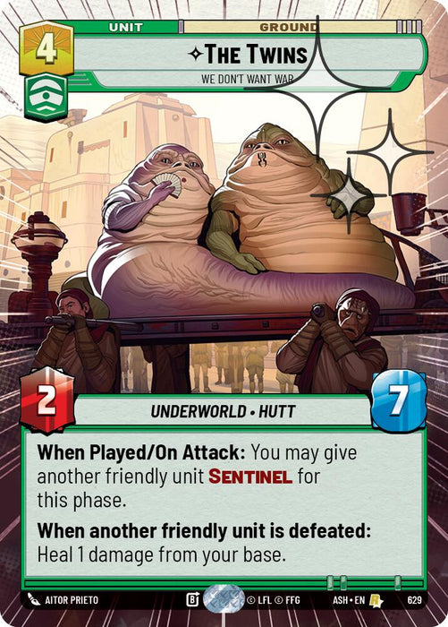 The Twins - We Don't Want War (629) (Hyperspace Foil) (629) [Ashes of the Empire] - for just $1.90! 