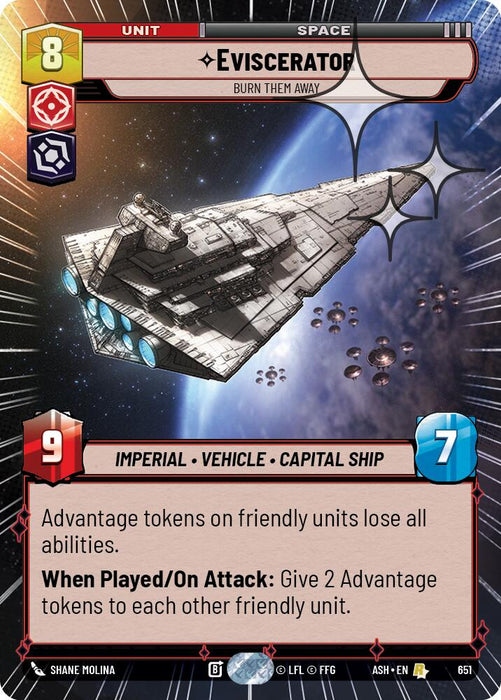 Eviscerator - Burn Them Away (651) (Hyperspace Foil) (651) [Ashes of the Empire] - for just $1.20! 