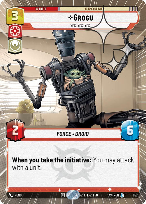Grogu - Yes. Yes. Yes. (657) (Hyperspace Foil) (657) [Ashes of the Empire] - for just $1.20! 