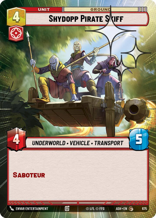 Shydopp Pirate Skiff (675) (Hyperspace Foil) (675) [Ashes of the Empire] - for just $0.10! 