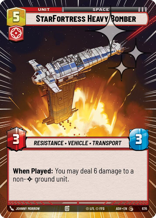 StarFortress Heavy Bomber (676) (Hyperspace Foil) (676) [Ashes of the Empire] - for just $0.10! 