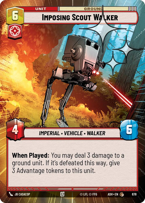 Imposing Scout Walker (678) (Hyperspace Foil) (678) [Ashes of the Empire] - for just $0.10! 
