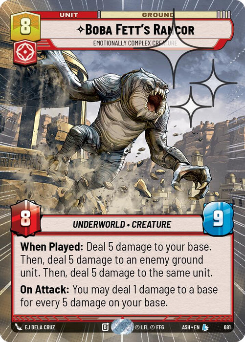 Boba Fett's Rancor - Emotionally Complex Creature (681) (Hyperspace Foil) (681) [Ashes of the Empire] - for just $1.75! 