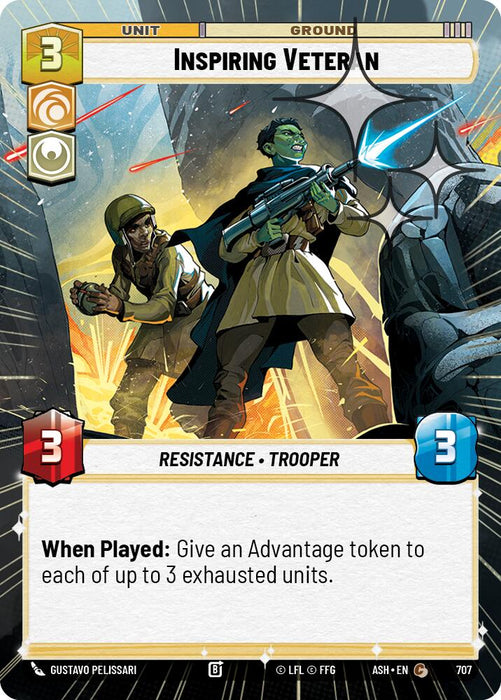 Inspiring Veteran (707) (Hyperspace Foil) (707) [Ashes of the Empire] - for just $0.10! 