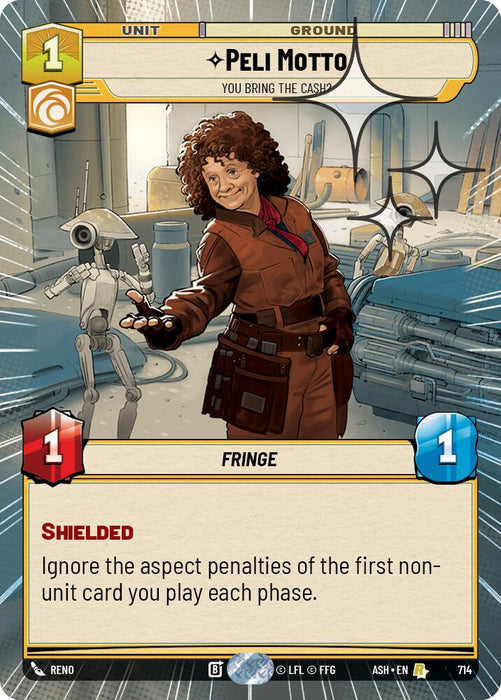Peli Motto - You Bring the Cash? (714) (Hyperspace Foil) (714) [Ashes of the Empire] - for just $0.15! 