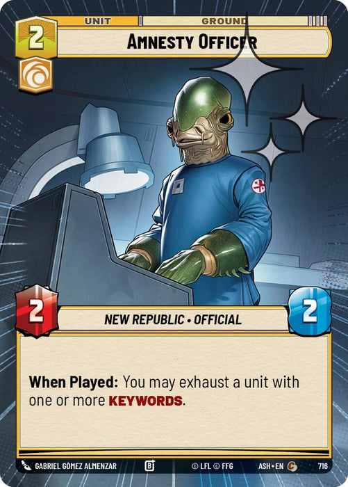 Amnesty Officer (716) (Hyperspace Foil) (716) [Ashes of the Empire] - for just $0.10! 
