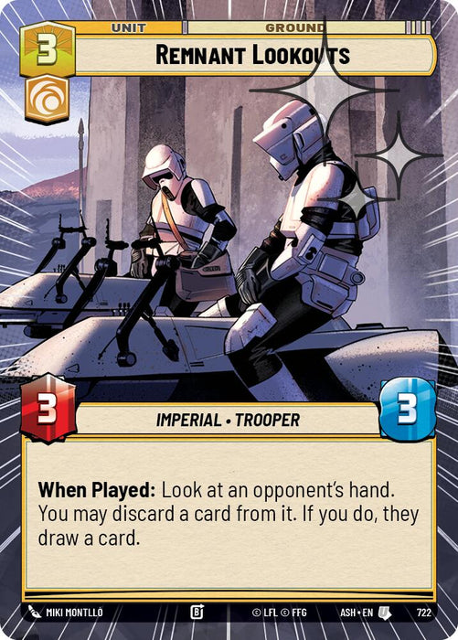 Remnant Lookouts (722) (Hyperspace Foil) (722) [Ashes of the Empire] - for just $0.30! 