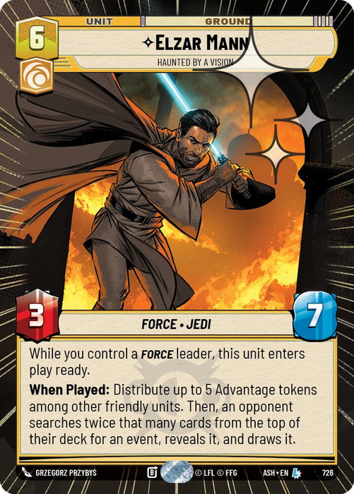 Elzar Mann - Haunted by a Vision (726) (Hyperspace Foil) (726) [Ashes of the Empire] - for just $2.45! 