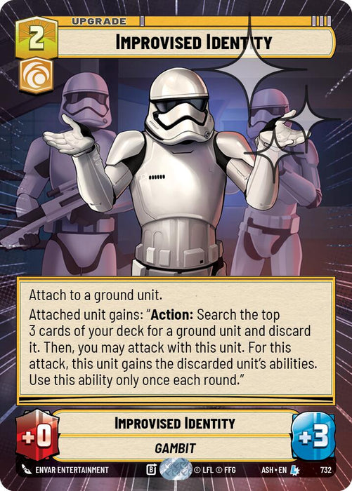 Improvised Identity (732) (Hyperspace Foil) (732) [Ashes of the Empire] - for just $1.50! 