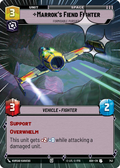Marrok's Fiend Fighter - Formidable Pursuer (743) (Hyperspace Foil) (743) [Ashes of the Empire] - for just $0.20! 