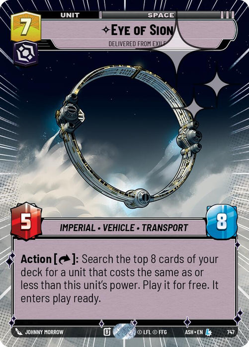 Eye of Sion - Delivered from Exile (747) (Hyperspace Foil) (747) [Ashes of the Empire] - for just $1.50! 
