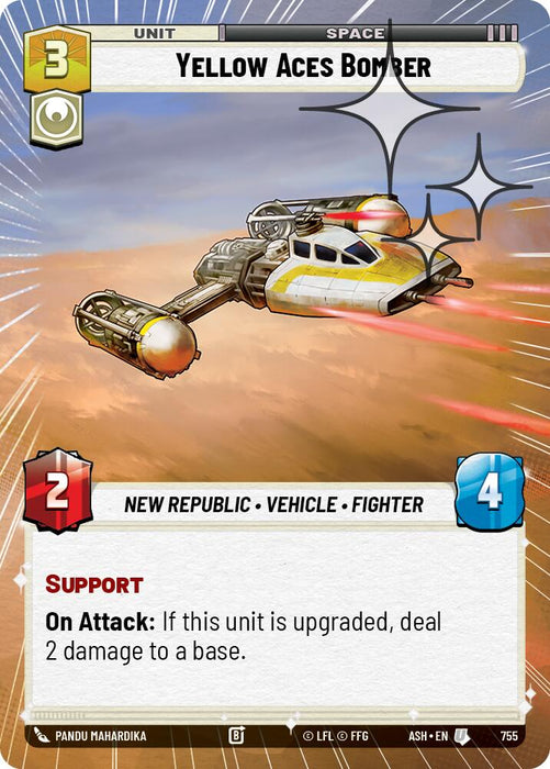 Yellow Aces Bomber (755) (Hyperspace Foil) (755) [Ashes of the Empire] - for just $0.50! 