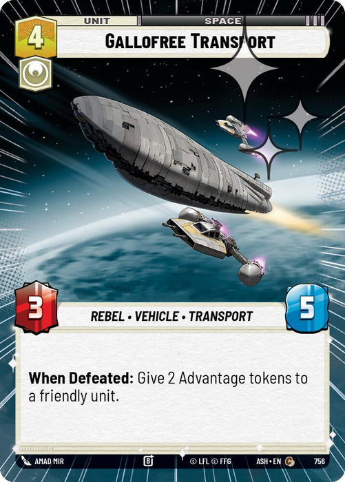 Gallofree Transport (756) (Hyperspace Foil) (756) [Ashes of the Empire] - for just $0.10! 