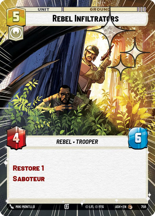 Rebel Infiltrators (758) (Hyperspace Foil) (758) [Ashes of the Empire] - for just $0.10! 