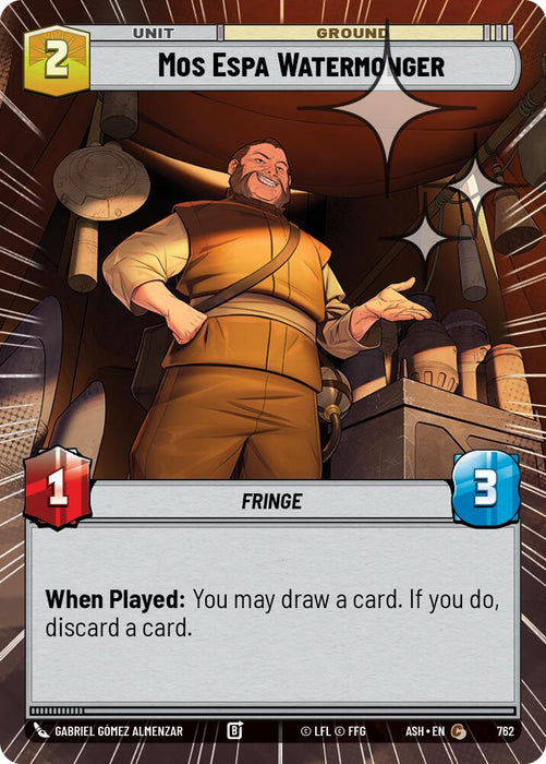 Mos Espa Watermonger (762) (Hyperspace Foil) (762) [Ashes of the Empire] - for just $0.10! 