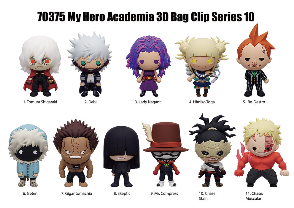 My Hero Academia 3D Foam Bag Clip, Series 10 - for just $8.99! 