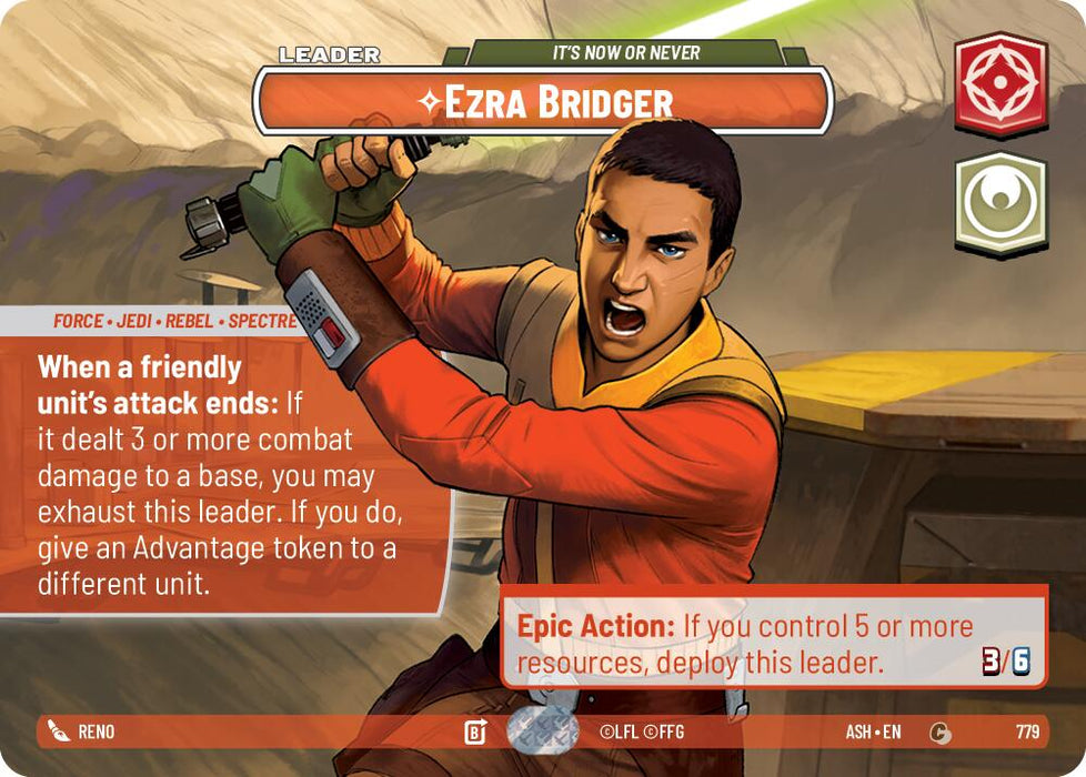 Ezra Bridger - It's Now or Never (779) (Showcase) (779) [Ashes of the Empire] - for just $40.20! 