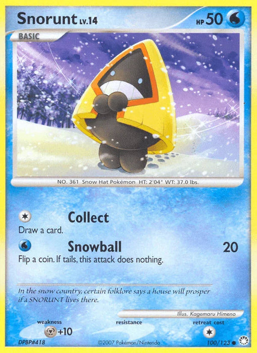 Snorunt (100/123) [Diamond & Pearl: Mysterious Treasures] - for just $0.15! 