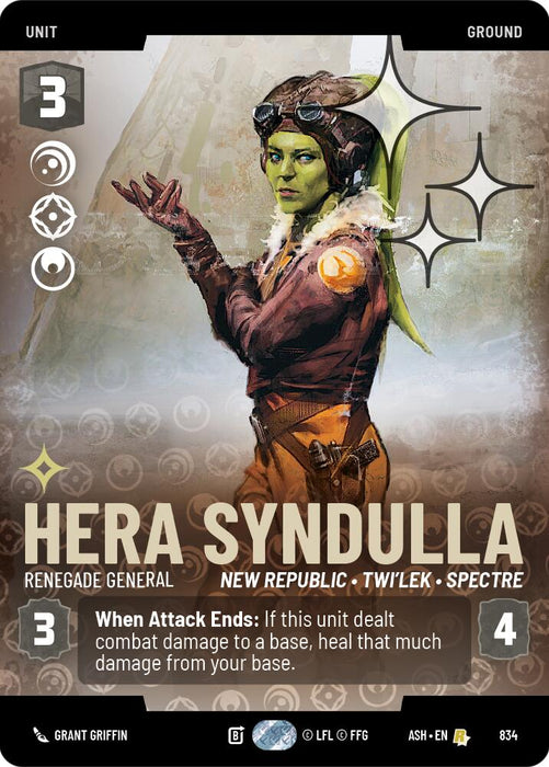 Hera Syndulla - Renegade General (834) (Prestige Foil) (834) [Ashes of the Empire] - for just $2.45! 