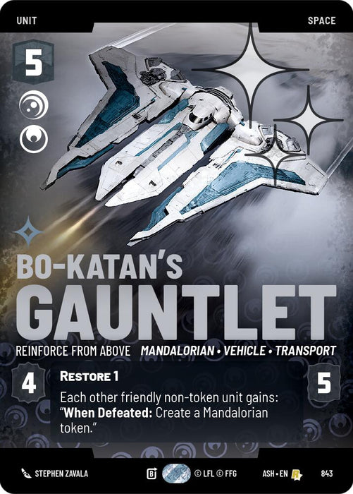 Bo-Katan's Gauntlet - Reinforce from Above (843) (Prestige Foil) (843) [Ashes of the Empire] - for just $3.50! 