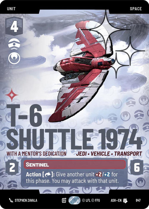 T-6 Shuttle 1974 - With a Mentor's Dedication (847) (Prestige Foil) (847) [Ashes of the Empire] - for just $3.20! 