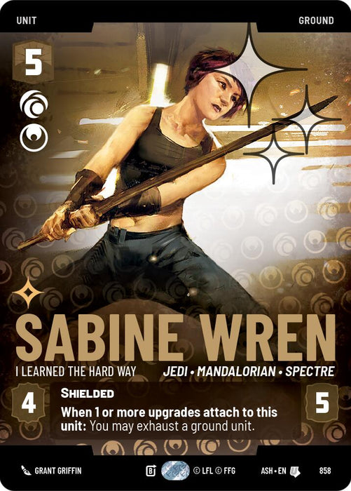 Sabine Wren - I Learned the Hard Way (858) (Prestige Foil) (858) [Ashes of the Empire] - for just $6.70! 