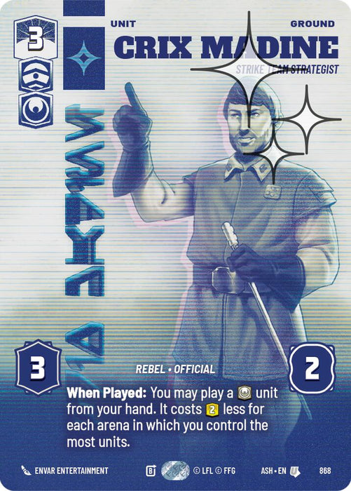 Crix Madine - Strike Team Strategist (868) (Prestige Foil) (868) [Ashes of the Empire] - for just $0.40! 