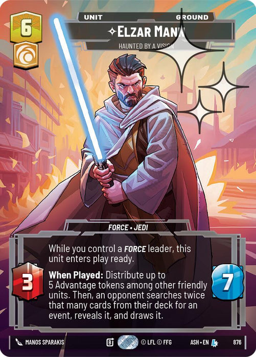 Elzar Mann - Haunted by a Vision (876) (Prestige Foil) (876) [Ashes of the Empire] - for just $7.95! 