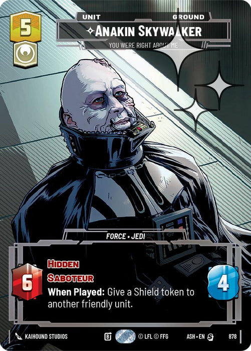 Anakin Skywalker - You Were Right About Me (878) (Prestige Foil) (878) [Ashes of the Empire] - for just $3.60! 