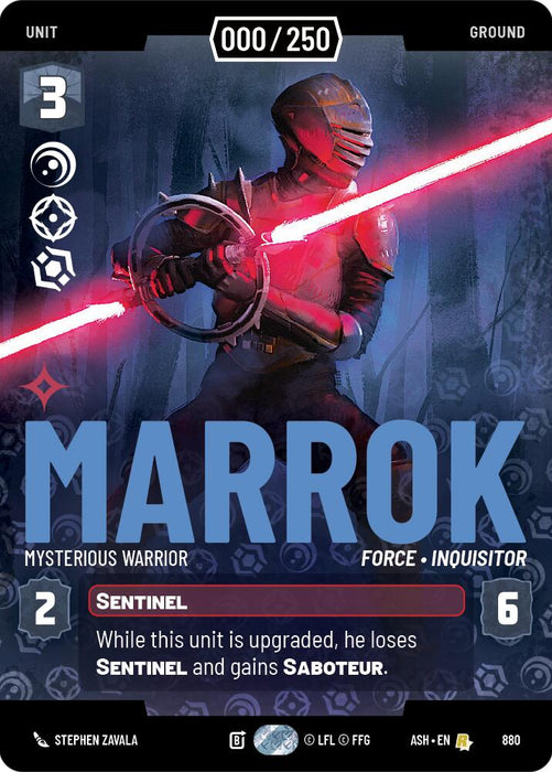 Marrok - Mysterious Warrior (880) (Serialized) (880) [Ashes of the Empire] - for just $198.70! 