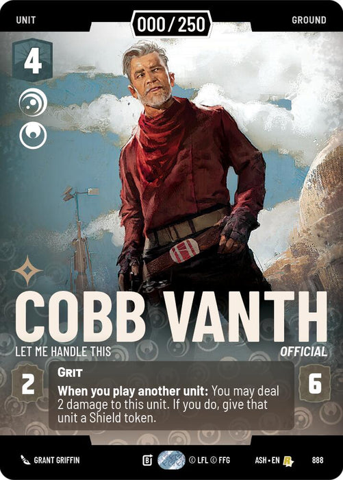 Cobb Vanth - Let Me Handle This (888) (Serialized) (888) [Ashes of the Empire] - for just $60! 