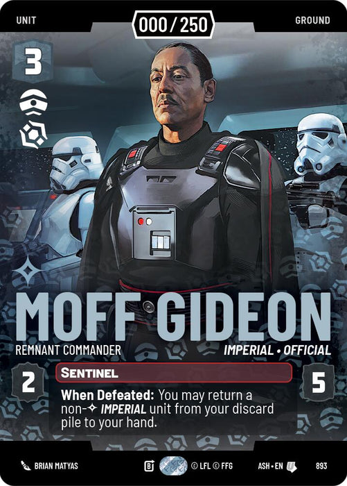 Moff Gideon - Remnant Commander (893) (Serialized) (893) [Ashes of the Empire] - for just $69.40! 