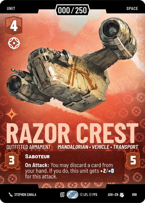 Razor Crest - Outfitted Armament (899) (Serialized) (899) [Ashes of the Empire] - for just $102.90! 