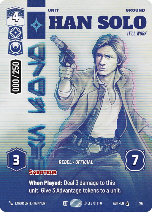 Han Solo - It'll Work (917) (Serialized) (917) [Ashes of the Empire] - for just $159.90! 