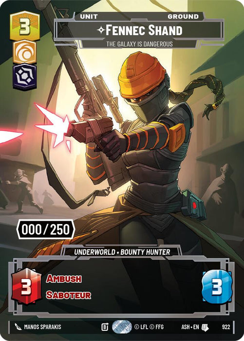 Fennec Shand - The Galaxy Is Dangerous (922) (Serialized) (922) [Ashes of the Empire] - for just $32! 