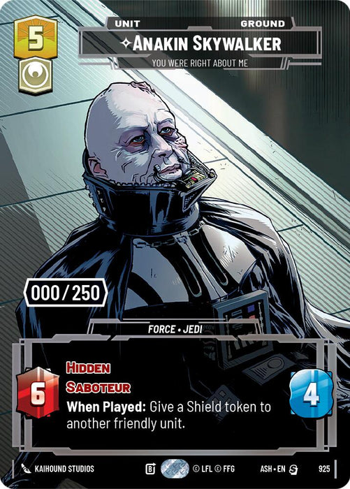 Anakin Skywalker - You Were Right About Me (925) (Serialized) (925) [Ashes of the Empire] - for just $120! 