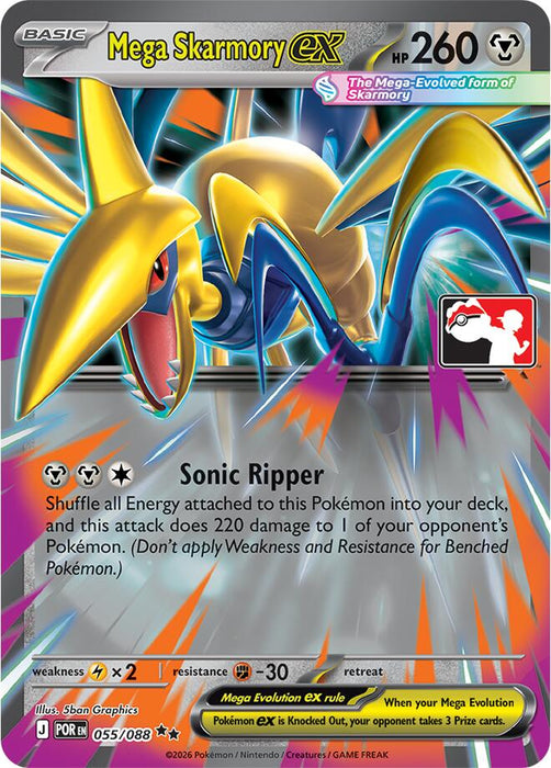 Mega Skarmory ex (055/088) [Prize Pack Series Nine] - for just $5.40! 